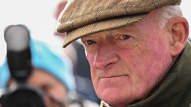 Meath , Ireland - 5 April 2026; Trainer Willie Mullins after sending out He's On Fire on win the Paddy Kehoe Suspended Ceilings Novice Hurdle during day two of the Fairyhouse Easter Festival at Fairyhouse Racecourse in Ratoath, Meath. (Photo By Seb Daly/Sportsfile via Getty Images)