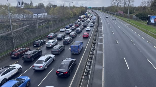 Protest traffic at Kill Co Kildare