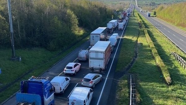 M1 at a standstill in Drogheda