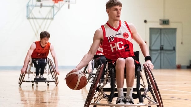 Rory Motherway playing basketball