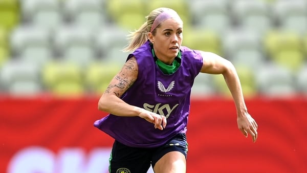 Denise O’Sullivan during a Republic of Ireland women's training session at Polsat Plus Arena in Gdansk, Poland
