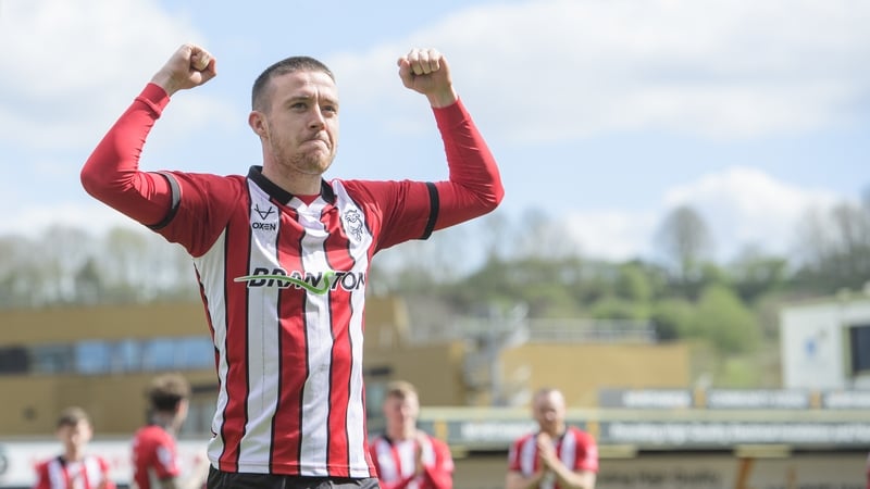 Jack Moylan of Lincoln City celebrates following the Sky Bet League One match between Lincoln City and Leyton Orient at LNER Stadium on April 11, 2026 in Lincoln, United Kingdom.