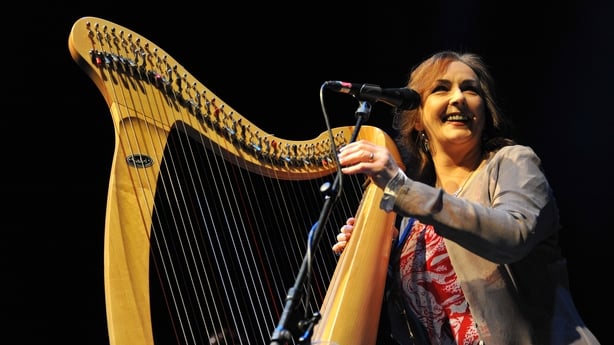 LONDON, UNITED KINGDOM - MARCH 20: Moya Brennan of Clannad performs on stage at O2 Shepherd's Bush Empire on March 20, 2013 in London, England. (Photo by C Brandon/Redferns via Getty Images)