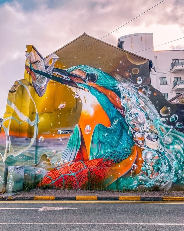 A colourful mural in Cork City