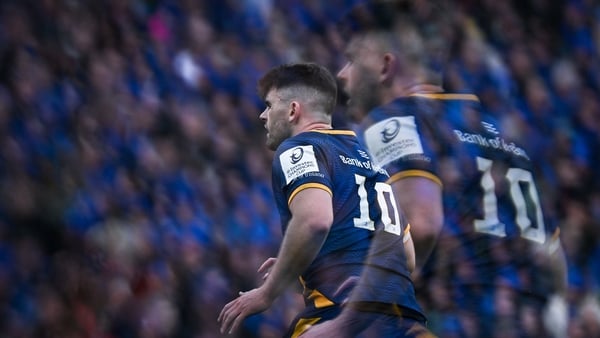 11 April 2026; (EDITORS NOTE: Image created in camera) Harry Byrne of Leinster during the Investec Champions Cup quarter-final match between Leinster and Sale Sharks at the Aviva Stadium in Dublin. Photo by David Fitzgerald/Sportsfile