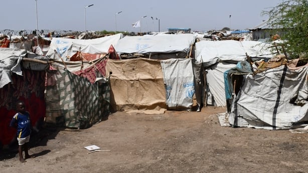 RENK, SOUTH SUDAN - APRIL 13: Thousands of families stay at the Renk Transit Center, established for refugees from Sudan, in the city of Renk in Upper Nile State in northern South Sudan on April 13, 2026. Nearly three years after fleeing the conflict in Sudan, thousands of refugees sheltering at the