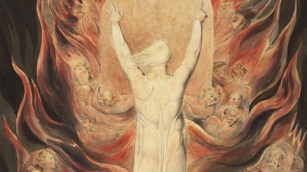 God Writing upon the Tables of the Covenant, by William Blake, 1805. Pen and ink and watercolour over pencil on paper. . (Photo by National Galleries Of Scotland/Getty Images)