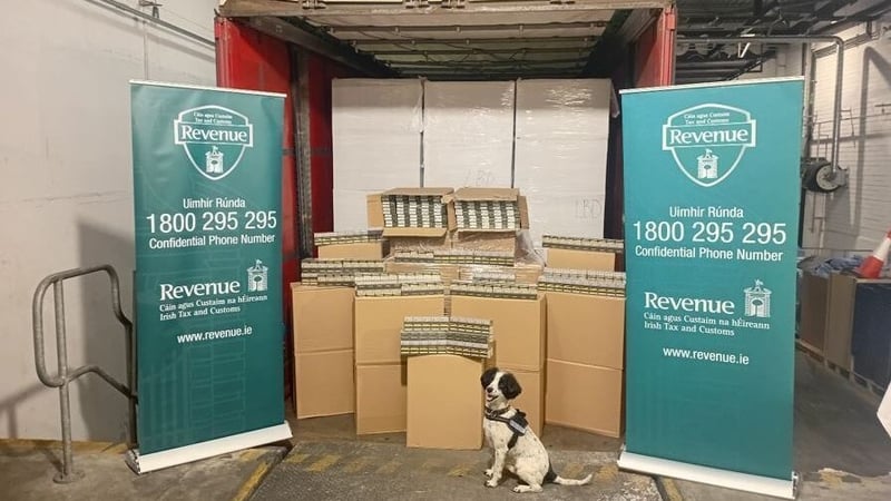 Dublin Port cigarette seizure on display
