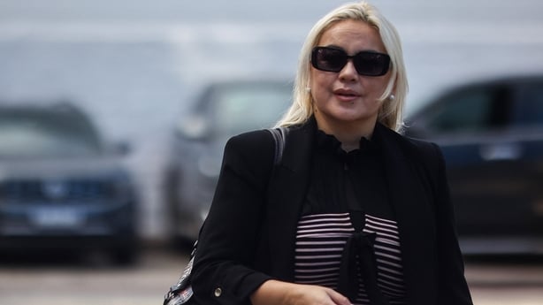 Veronica Ojeda, former partner of Argentine football legend Diego Maradona arrives at a court