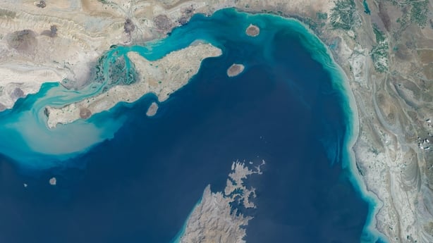 Satellite imagery shows Strait of Hormuz