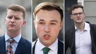 Fianna Fáil TDs James O'Connor, Ryan O'Meara and Albert Dolan.