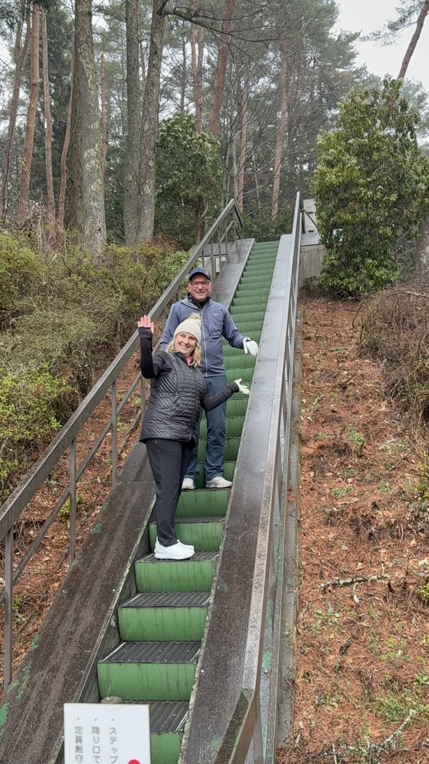 oving the escalator for steep hills at Kawaguchiko Country Club