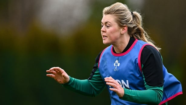 14 January 2026; Sam Monaghan during an Ireland Women's Rugby squad training at the IRFU High Performance Centre in Dublin. Photo by Shauna Clinton/Sportsfile