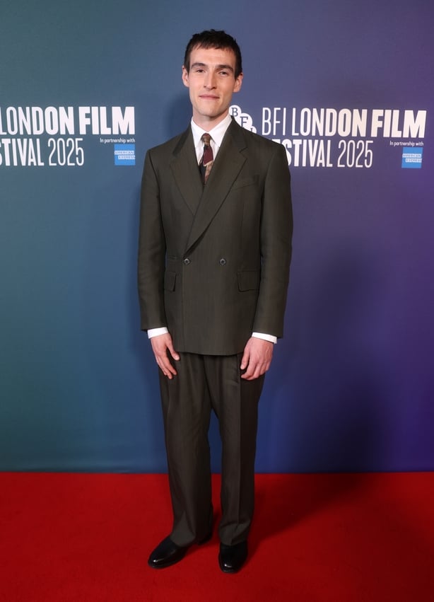 LONDON, ENGLAND - OCTOBER 13: Éanna Hardwicke attends the "Saipan" UK Premiere during the 69th BFI London Film Festival at the Vue West End on October 13, 2025 in London, England. (Photo by Shane Anthony Sinclair/Getty Images for BFI)
