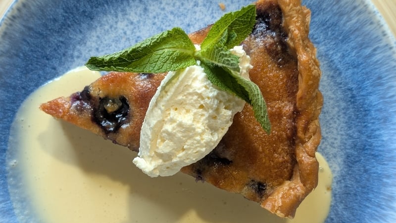 Alex Petit's classic blueberry & almond tart