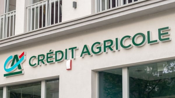 Logo and sign of Credit Agricole Bank