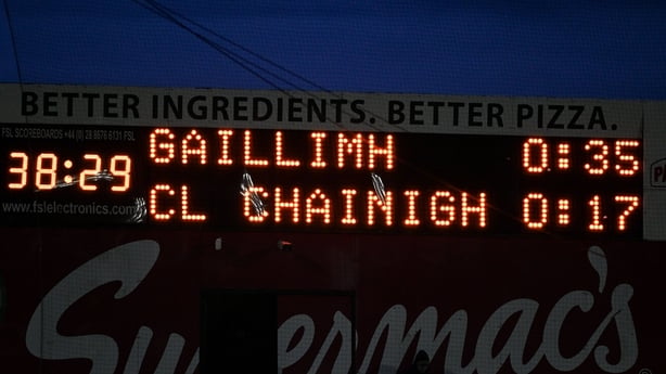 Galway , Ireland - 7 March 2026; The final score is seen after the Allianz Hurling League Division 1A match between Galway and Kilkenny at Pearse Stadium in Galway. (Photo By David Fitzgerald/Sportsfile via Getty Images)
