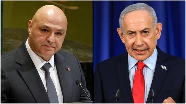 Lebanon's Joseph Aoun and Israel's Benjamin Netanyahu