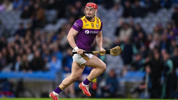21 February 2026; Lee Chin of Wexford during the Allianz Hurling League Division 1B match between Dublin and Wexford at Croke Park in Dublin. Photo by Stephen McCarthy/Sportsfile