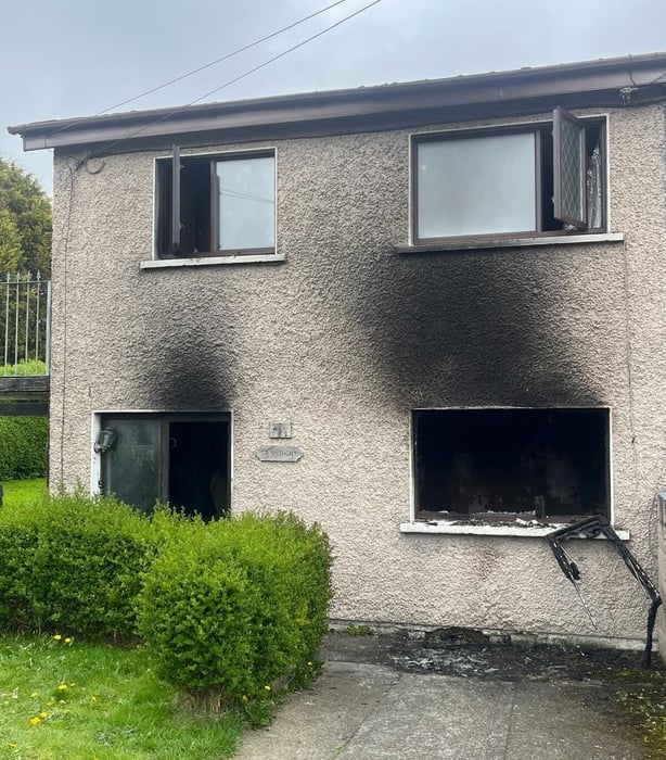 Waterford arson attack - pic - Marc O'Driscoll - RTE