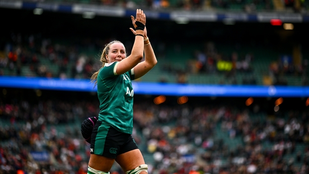 11 April 2026; Fiona Tuite of Ireland after the Women's Six Nations Rugby Championship match between England and Ireland at Allianz Stadium in Twickenham, England. Photo by Shauna Clinton/Sportsfile