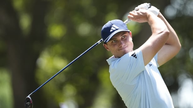 HILTON HEAD ISLAND, SOUTH CAROLINA - APRIL 16: Ludvig Åberg of Sweden hits his tee shot on the 16th tee during the first round of RBC Heritage at Harbour Town Golf Links on April 16, 2026 in Hilton Head Island, South Carolina. (Photo by Tracy Wilcox/PGA TOUR via Getty Images)