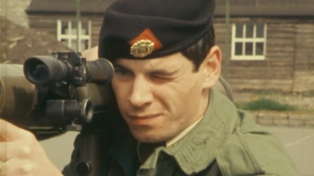 Irish soldier preparing for peacekeeping mission 