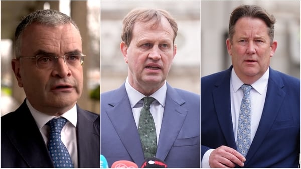 A composite image of Ministers Dara Calleary, Jim O'Callaghan and Darragh O'Brien