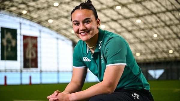 15 April 2026; Nancy McGillivray during an Ireland Women's Rugby media conference at the IRFU High Performance Centre in Dublin. Photo by Shauna Clinton/Sportsfile