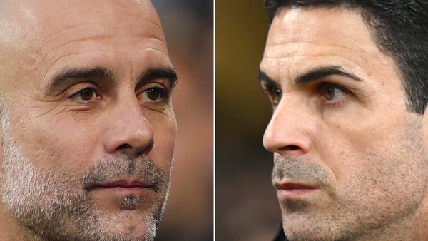 Pep Guardiola and Mikel Arteta