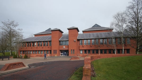 A view of Coleraine Magistrates' Court, Northern Ireland, where a pensioner and teenager are due in court charged with stealing a fire engine from Larne fire station in Co Antrim and embarking on a drive of destruction that ended when it ploughed into sev