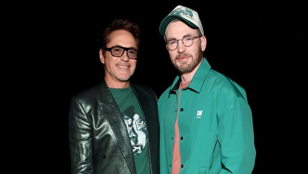 (L-R) Robert Downey Jr and Chris Evans attend CinemaCon 2026 at The Dolby Colosseum at Caesars Palace during CinemaCon on 16 April, 2026, in Las Vegas, Nevada. (Photo by Monica Schipper/Getty Images for CinemaCon)