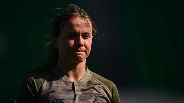 17 April 2026; Robyn O'Connor during an Ireland Rugby captain's run at Dexcom Stadium in Galway. Photo by Shauna Clinton/Sportsfile