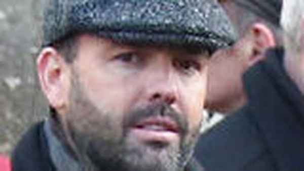Daniel Kinahan pictured at the funeral of David Byrne