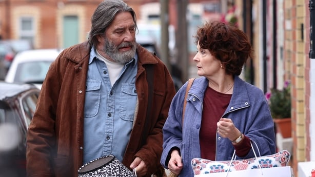 Still in each other's orbit - Ciarán Hinds as Tom and Pom Boyd as Bernie in The Dry