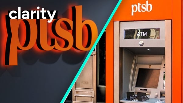 Composite image showing PTSB atm and logo
