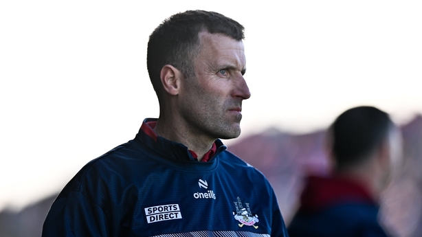 5 April 2026; Cork manager Ben O'Connor during the Allianz Hurling League Division 1A final match between Limerick and Cork at TUS Gaelic Grounds in Limerick. Photo by Ben McShane/Sportsfile