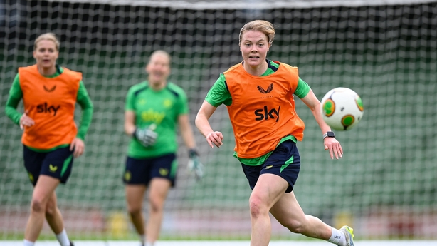 Emily Murphy training before Ireland game against Poland at Aviva Stadium, April 2026