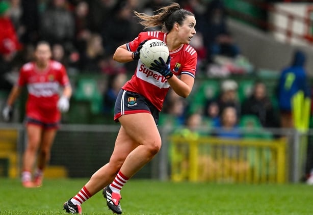 11 April 2026; Shauna Kelly of Cork during the Lidl Ladies National Football League Division 1 final match between Cork and Galway at TUS Gaelic Grounds, Limerick. Photo by Sam Barnes/Sportsfile