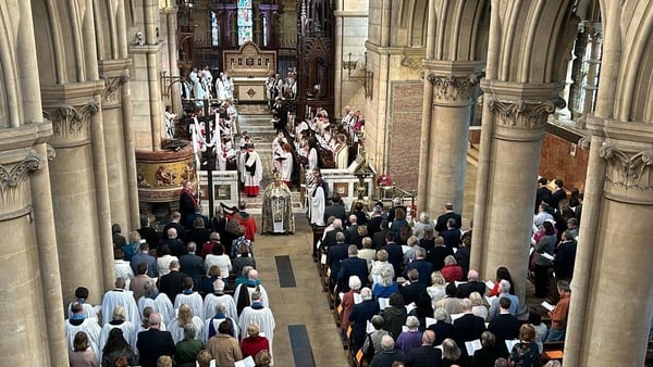Bishop Paul Colton speaking at a service in Cork