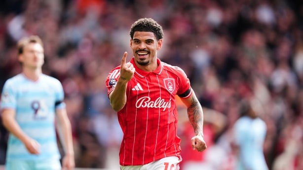 Nottingham Forest's Morgan Gibbs-White celebrates scoring his sides third goal to complete his hat-trick during the Premier League match at the City Ground, Nottingham. 