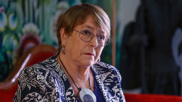 Michelle Bachelet sitting 