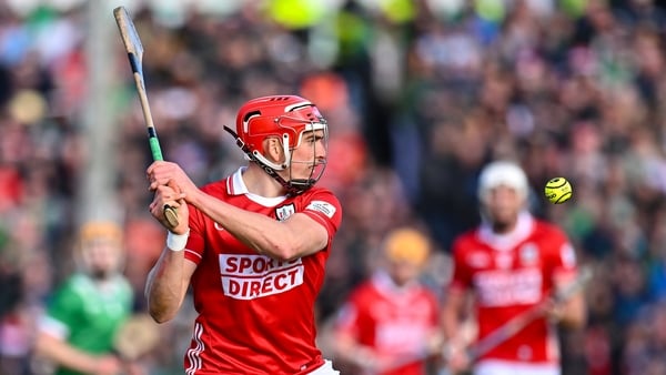 5 April 2026; Ciarán Joyce of Cork during the Allianz Hurling League Division 1A final match between Limerick and Cork at TUS Gaelic Grounds in Limerick. Photo by Piaras Ó Mídheach/Sportsfile