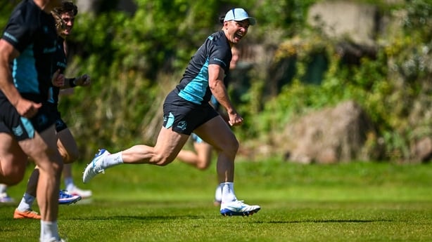 20 April 2026; James Lowe during a Leinster Rugby squad training session at Rosemount in UCD, Dublin. Photo by Tyler Miller/Sportsfile