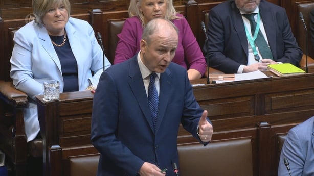 Taoiseach Micheál Martin speaking in the Dáil