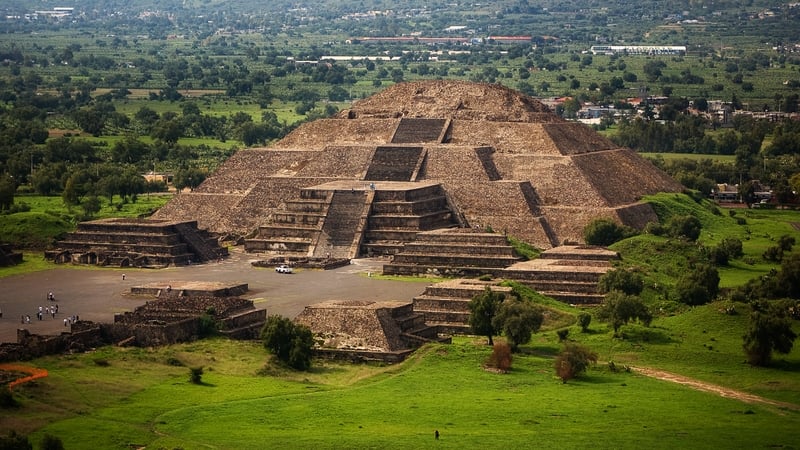 The Pyramid of the Moon is the second largest pyramid in Teotihuacan, Mexico after the Pyramid of the Sun. It is located in the western part of Teotihuacan and mimics the contours of the mountain Cerro Gordo, just north of the site. Some have called it Te