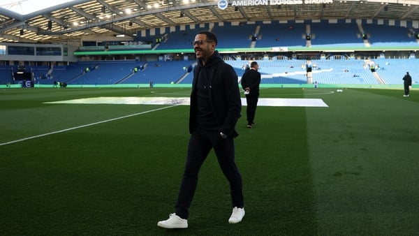 Liam Rosenior at the Amex Stadium, April 2026