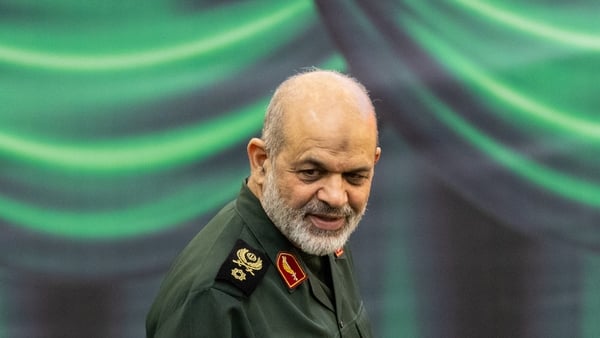 TEHRAN, IRAN - 2026/01/01: Brigadier General Ahmad Vahidi, deputy commander of Iran’s Islamic Revolutionary Guard Corps (IRGC), arrives at the sixth anniversary of Qassem Soleimani’s killing at Tehran’s Musalla. Qassem Soleimani, the former commander of t
