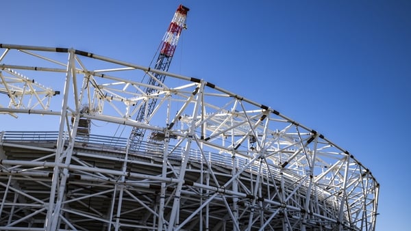 A general view is seen at the construction site of the One New Zealand Stadium on July 11, 2024 in Christchurch