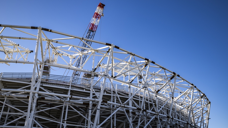 A general view is seen at the construction site of the One New Zealand Stadium on July 11, 2024 in Christchurch